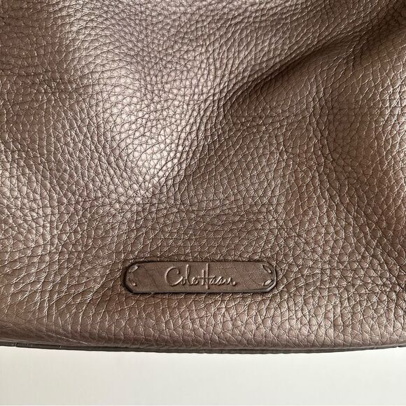 Cole Haan Tan Leather Metallic Handbag - Picture 4 of 7